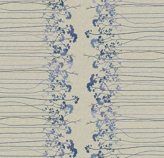 Flotex Hospitality & Leisure Floral Elder Border Blueberry Sheet - 254203 200