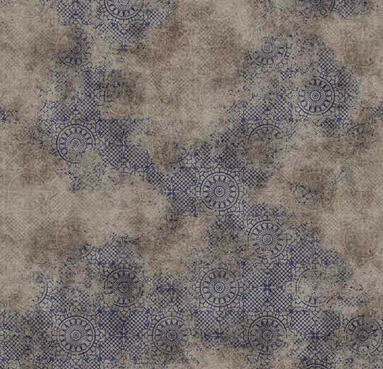 Flotex Hospitality & Leisure Geometric / Graphic Heritage Faded Sapphire Sheet - 230003 200